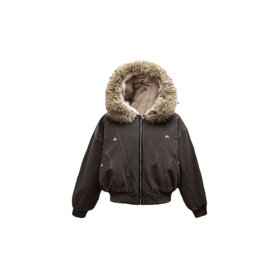 TALISHKO Fur Line Up Zip Up